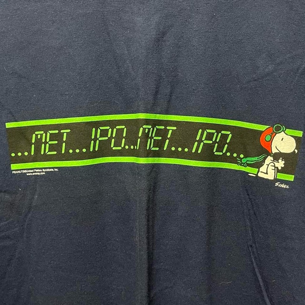 vintage 90s snoopy graphic MetLife Charlie Brown short sleeve casual T-shirt - Picture 2 of 7